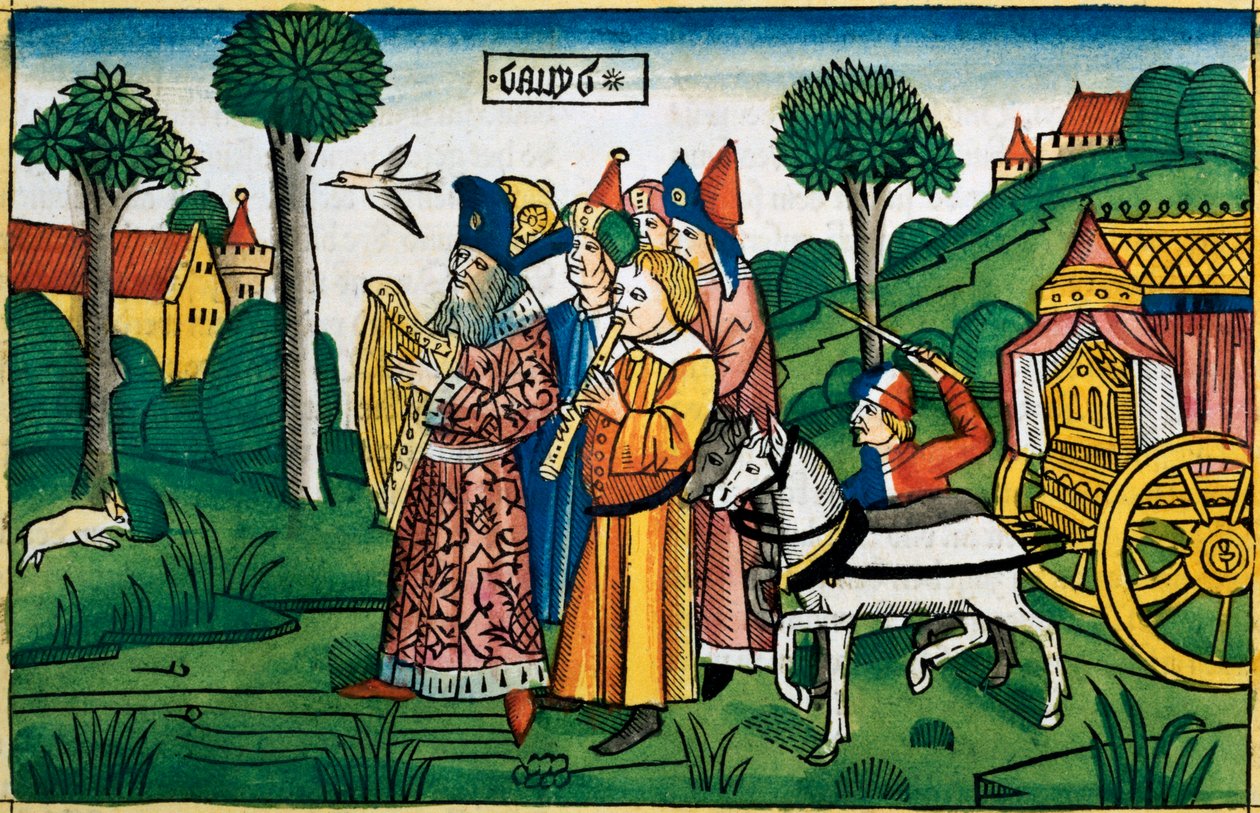 2 Samuel 6:1-5: David tar med arken till Jerusalem av Unbekannt