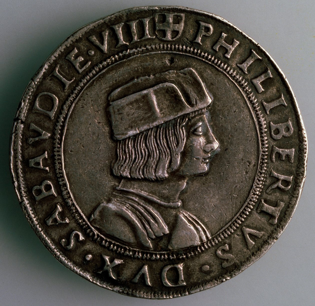4-Teston. Hertigdömet Savoy, Italien, Framsida: Philibert II, hertig av Savoyen, 1497-1504 av Unbekannt
