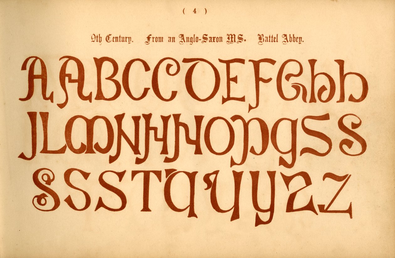 9:e århundradet. Från en anglosaxisk MS. Battel Abbey, 1862 av Unbekannt