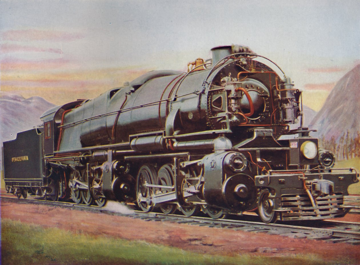 En 300-tons godsmotor av typen American Mallet. Pennsylvania Railroad, 1926 av Unbekannt