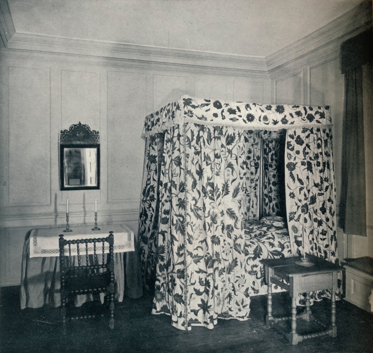 Ett sovrum från major Nicholas Sewalls hus, på Secretary, 1930 av Unbekannt