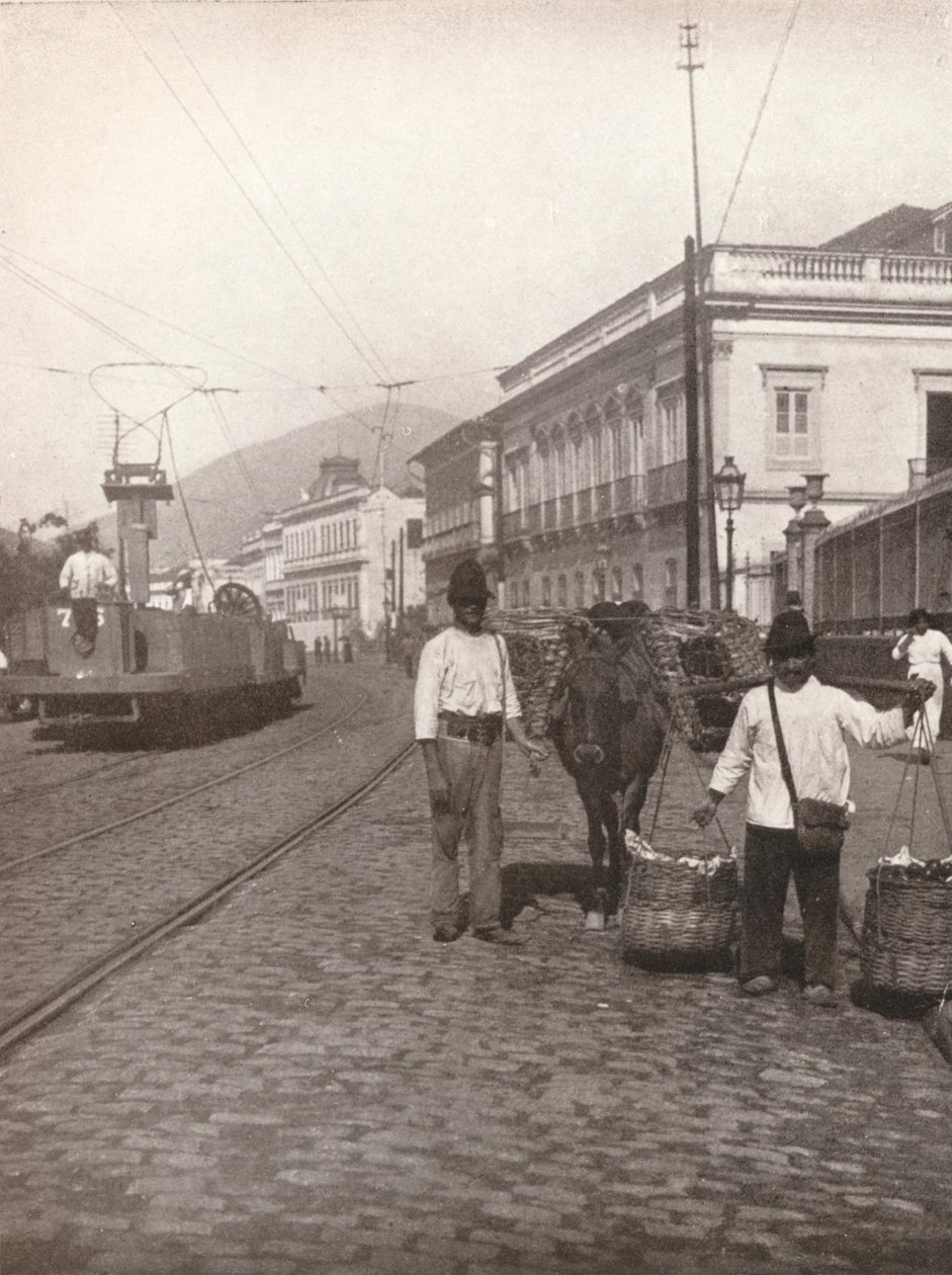 En gatubild i Botafogo, Rio, 1914 av Unbekannt