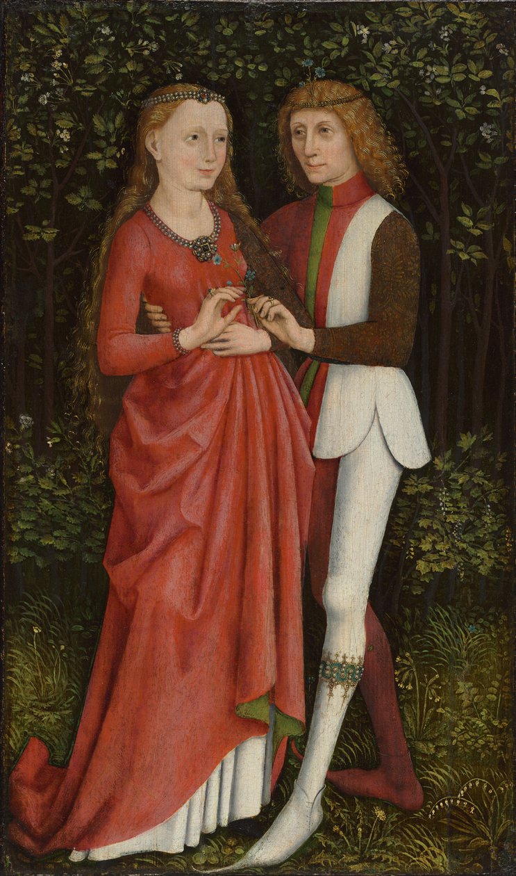 Ett brudpar, ca. 1470. av Unbekannt