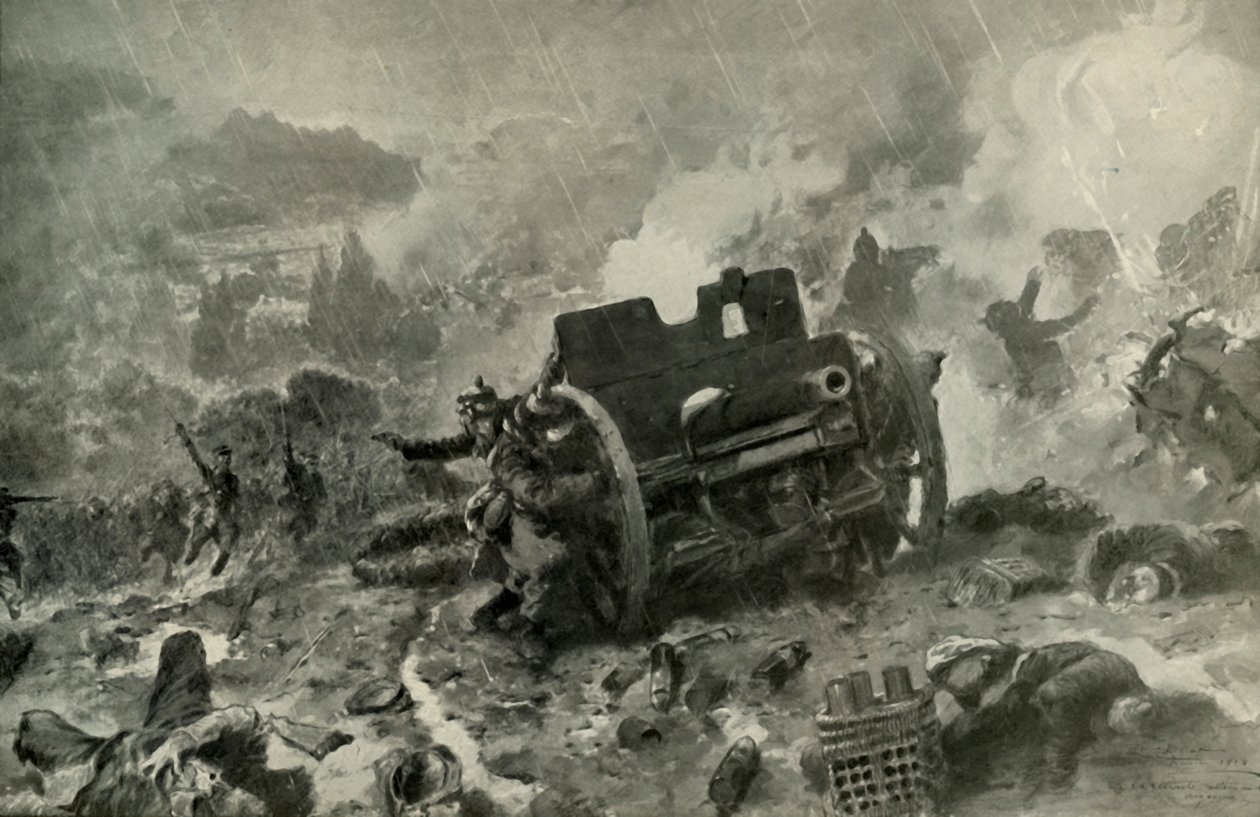 En briljant fransk attack mot den tyska positionen i Argonne, 1919. av Unbekannt