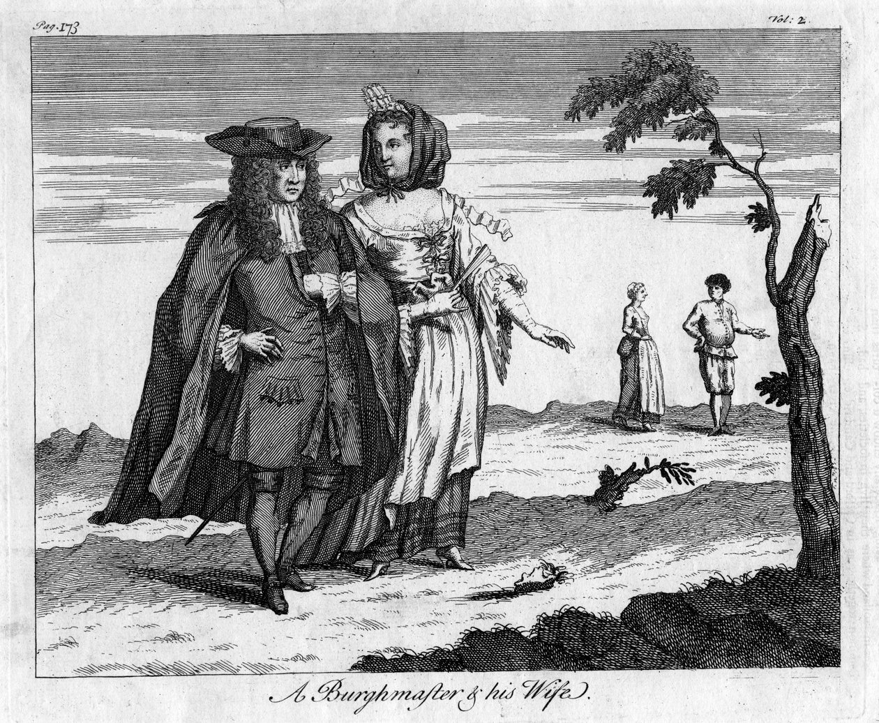 En Burghmästare och hans hustru, c1700-talet av Unbekannt