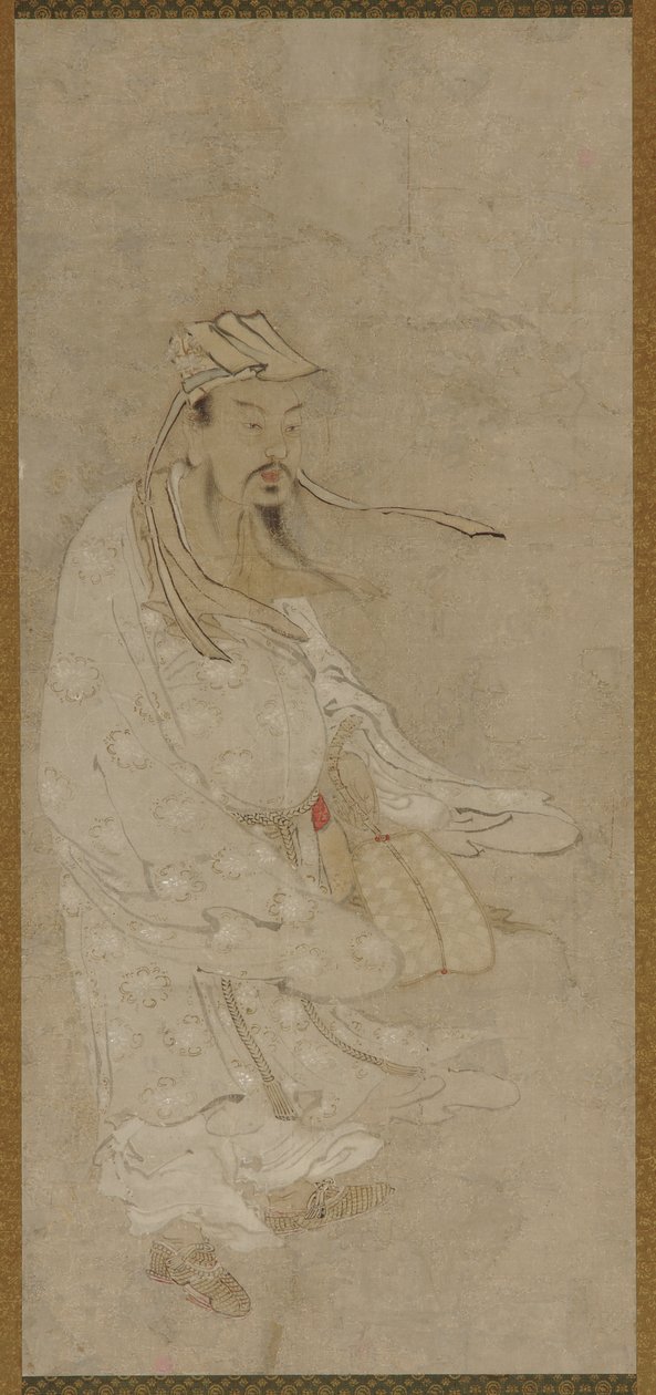 En kinesisk man som står i hård vind, Edo-period, 1600-talet. av Unbekannt