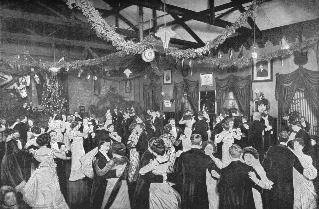 En juldans på German Gymnasium, London, c1902 1903 av Unbekannt
