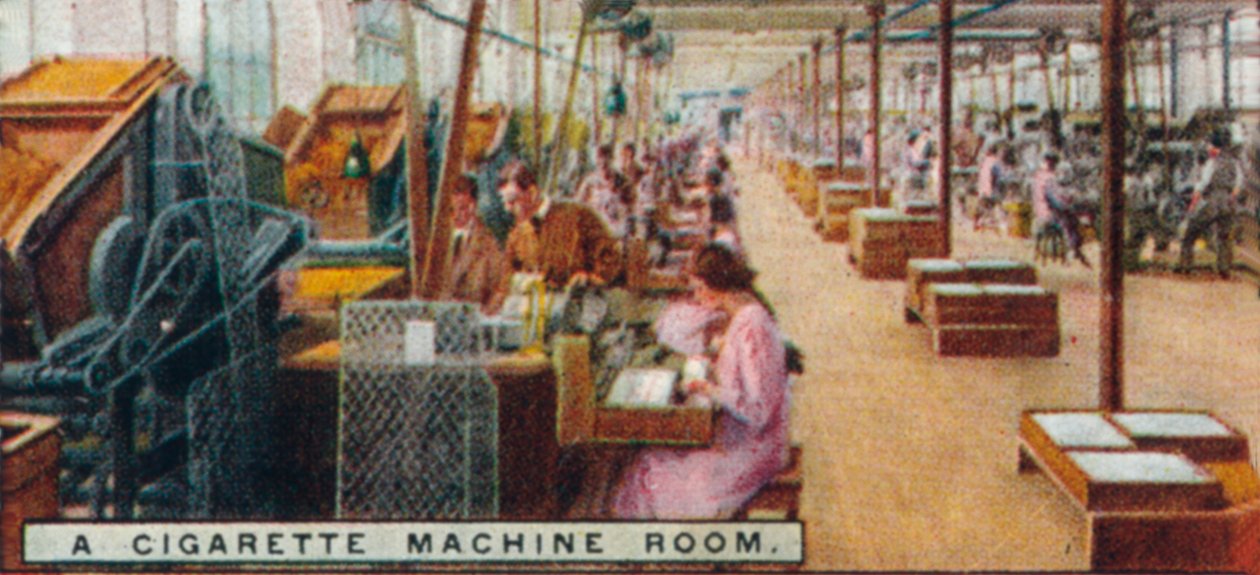 Ett cigarettmaskinrum, 1926 av Unbekannt
