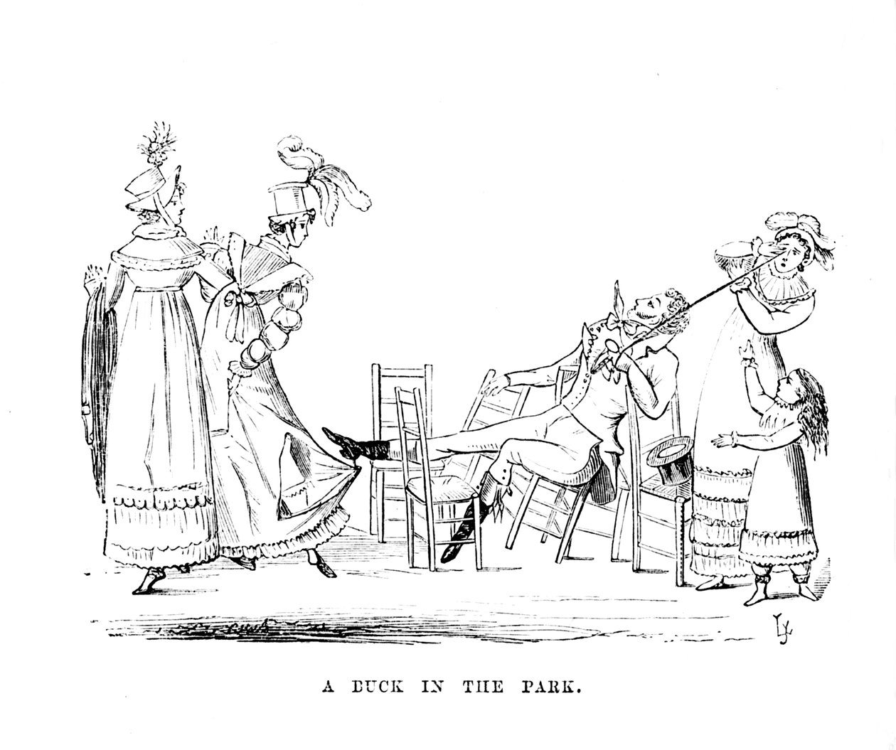 En anka i parken, c1870 av Unbekannt