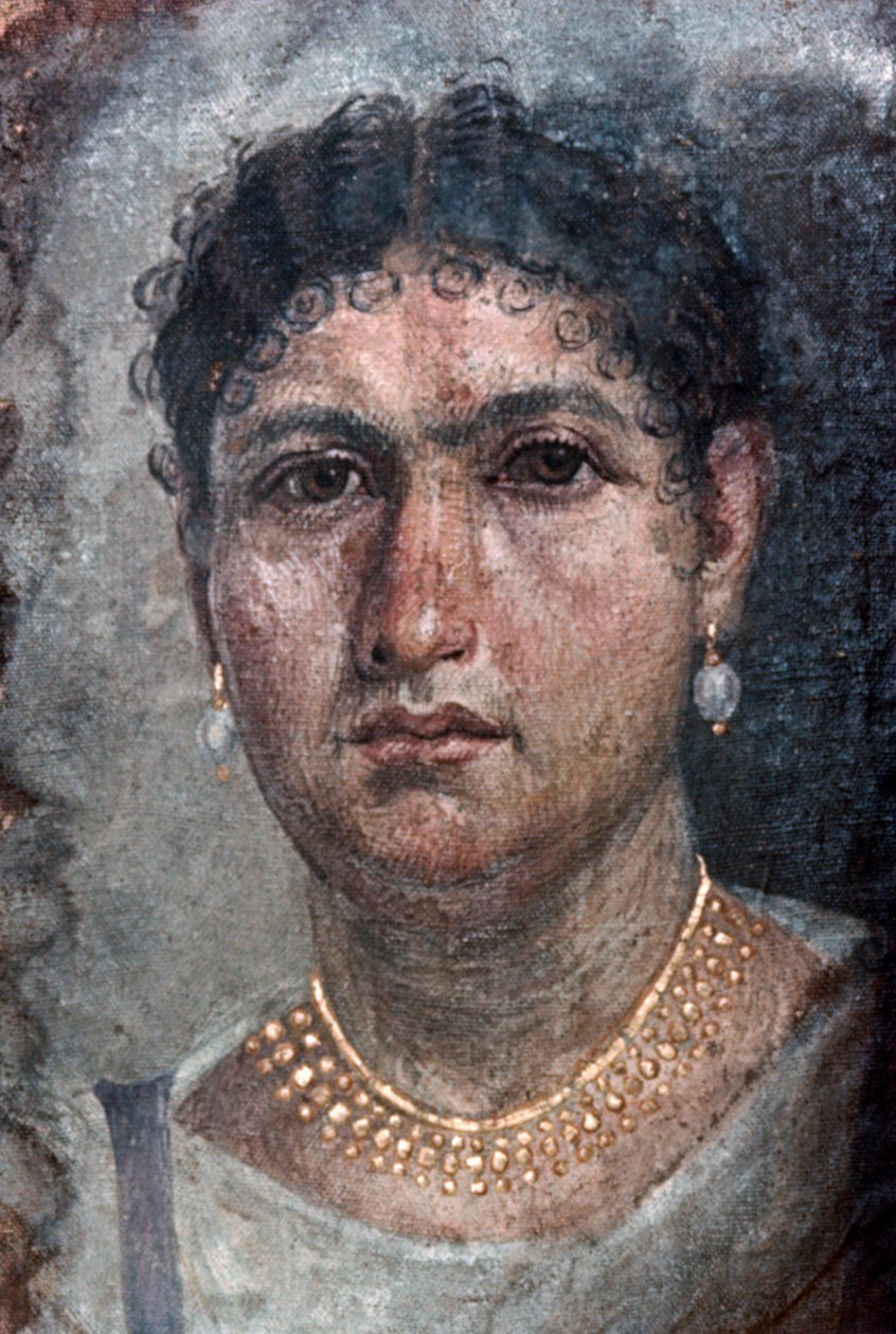 Ett Fayum-porträtt av Aline, även känd som Ténos, 1:a århundradet av Unbekannt
