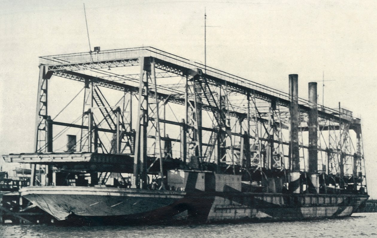 En flytande järnväg, 1922. av Unbekannt