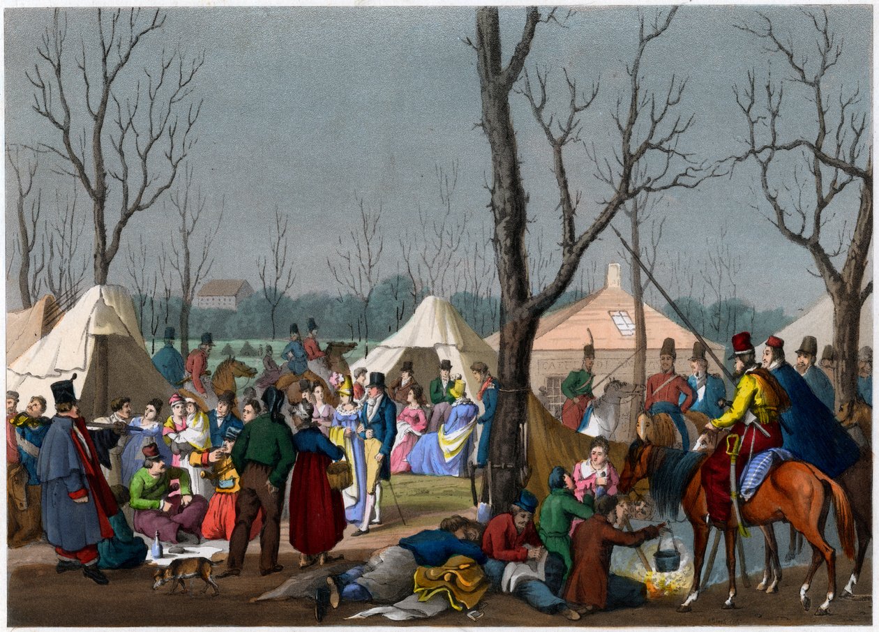 En fransk fest, c1700-talet av Unbekannt