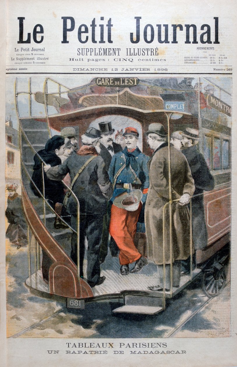 En fransk soldat hemma från Madagaskar, 1896 av Unbekannt
