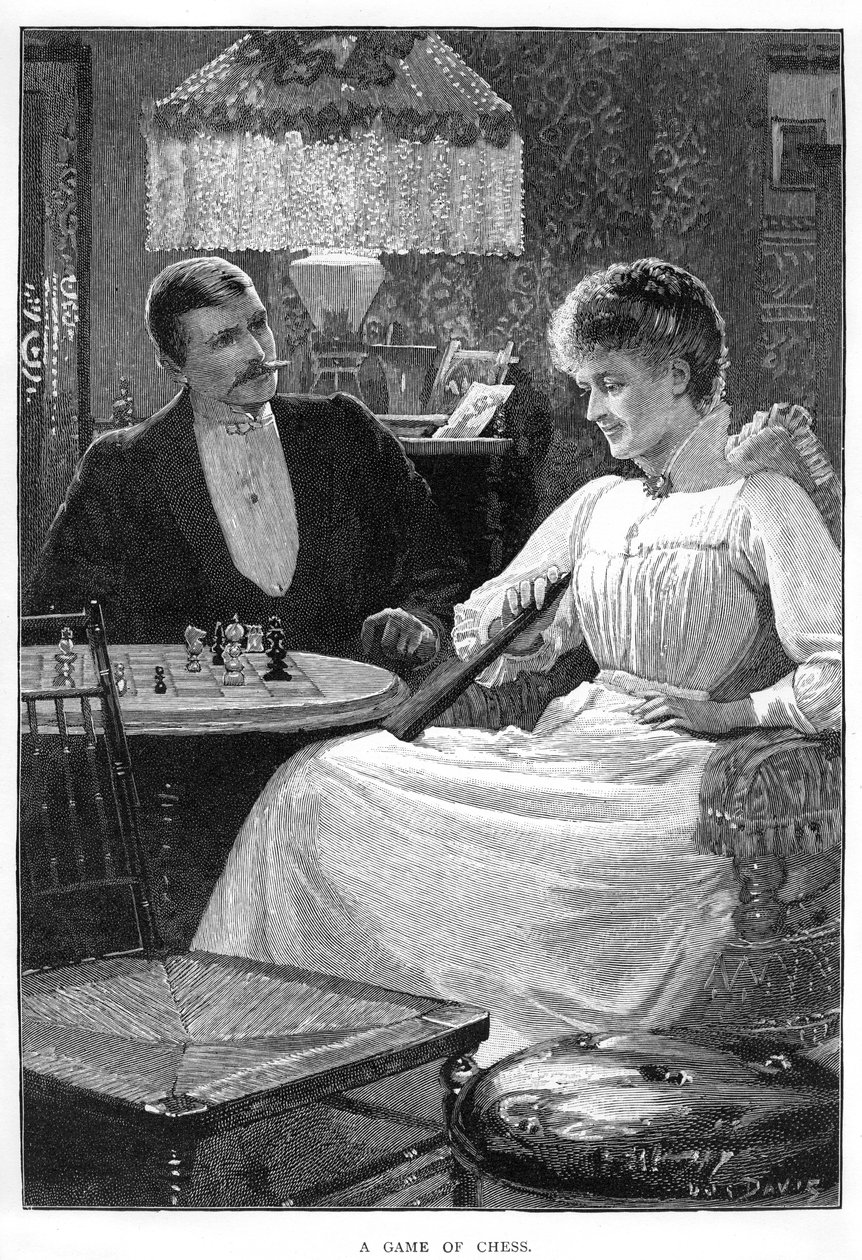 A Game of Chess, c1900-c1910s av Unbekannt