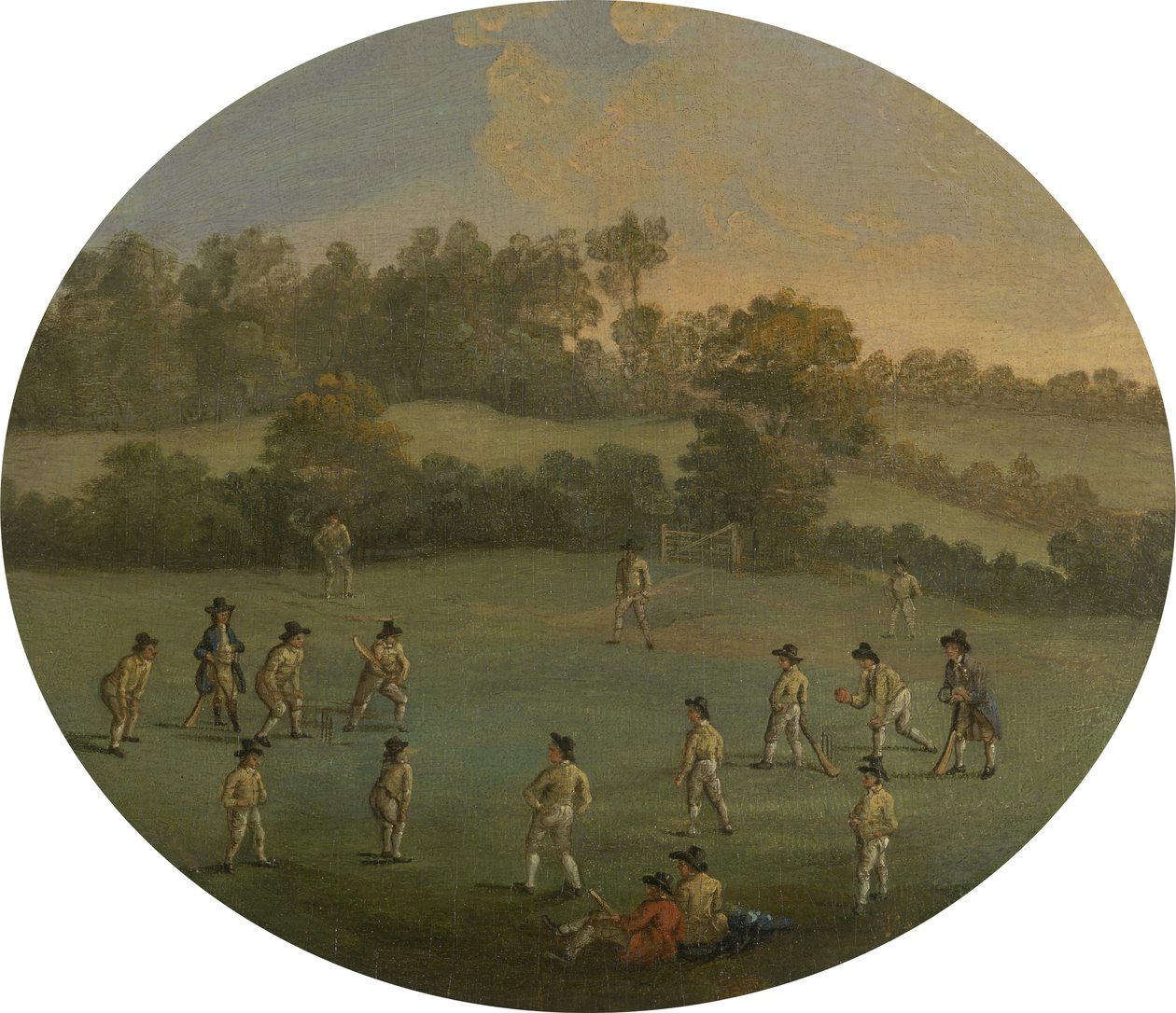 A Game of Cricket The Royal Academy Club i Marylebone Fields, nu Regent