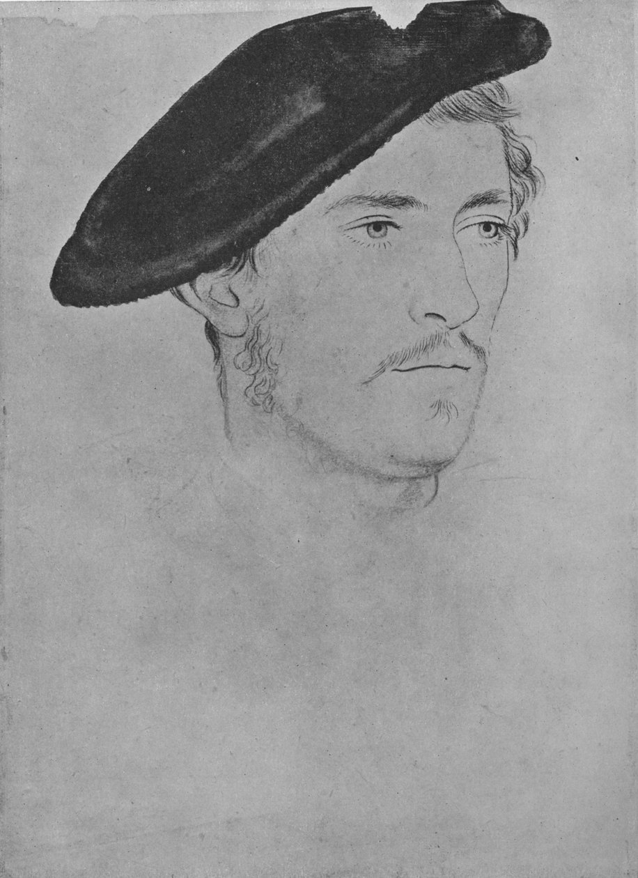A Gentleman: Unknown Not av Holbein, c1500-talet, 1945 av Unbekannt