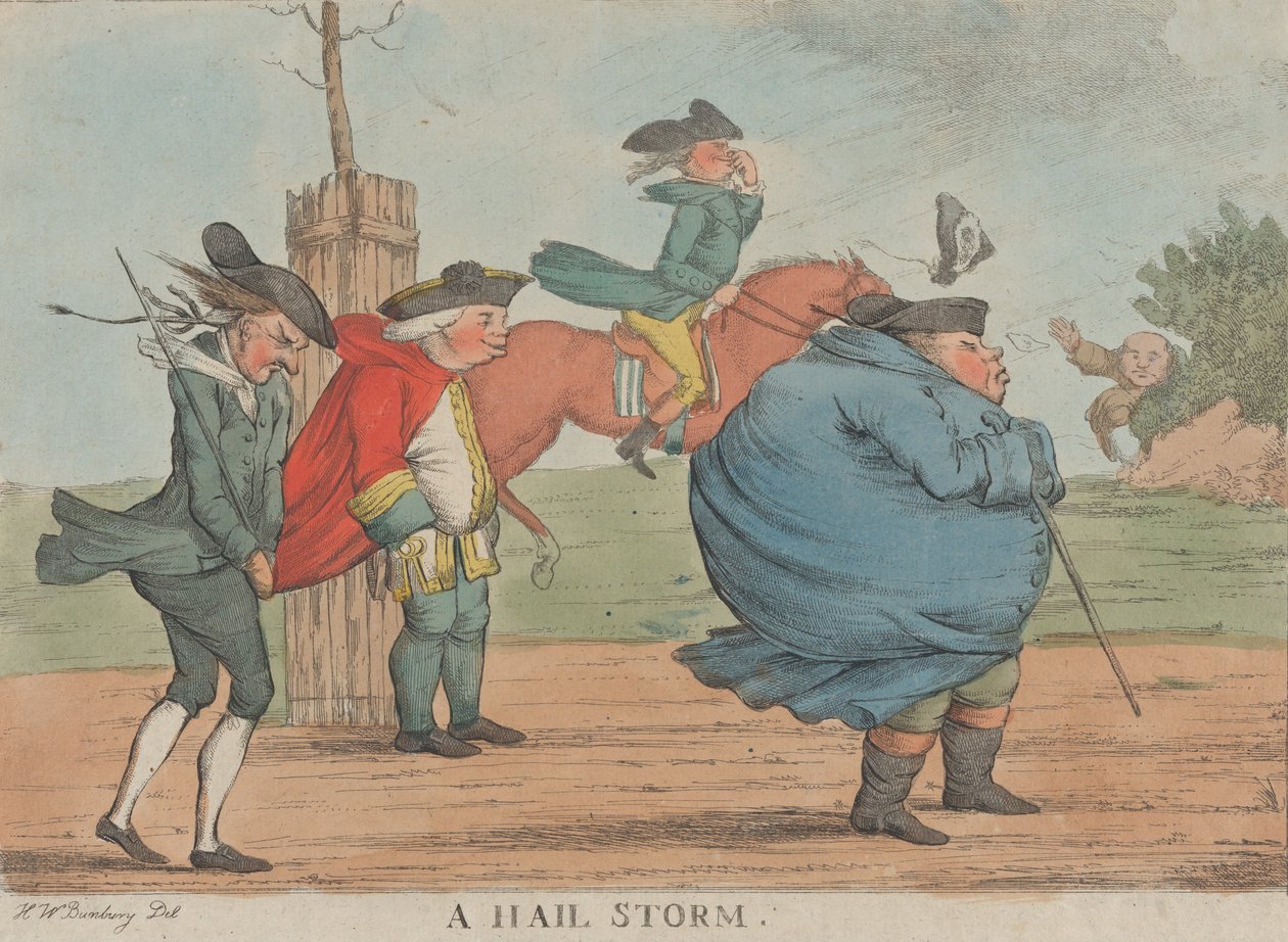 En hagelstorm, 1800-1820. av Unbekannt