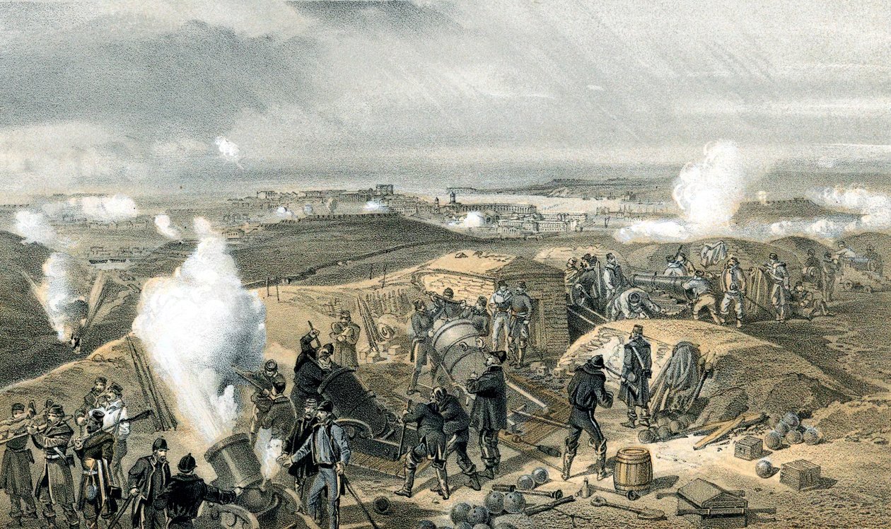 En het dag i batterierna, Krimkriget, 1853-1856 av Unbekannt
