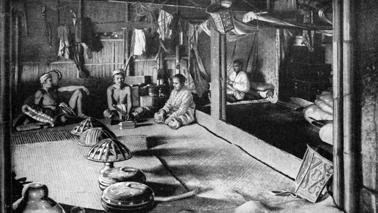 Ett långt hus från Kalimantan, Borneo, 1922 av Unbekannt