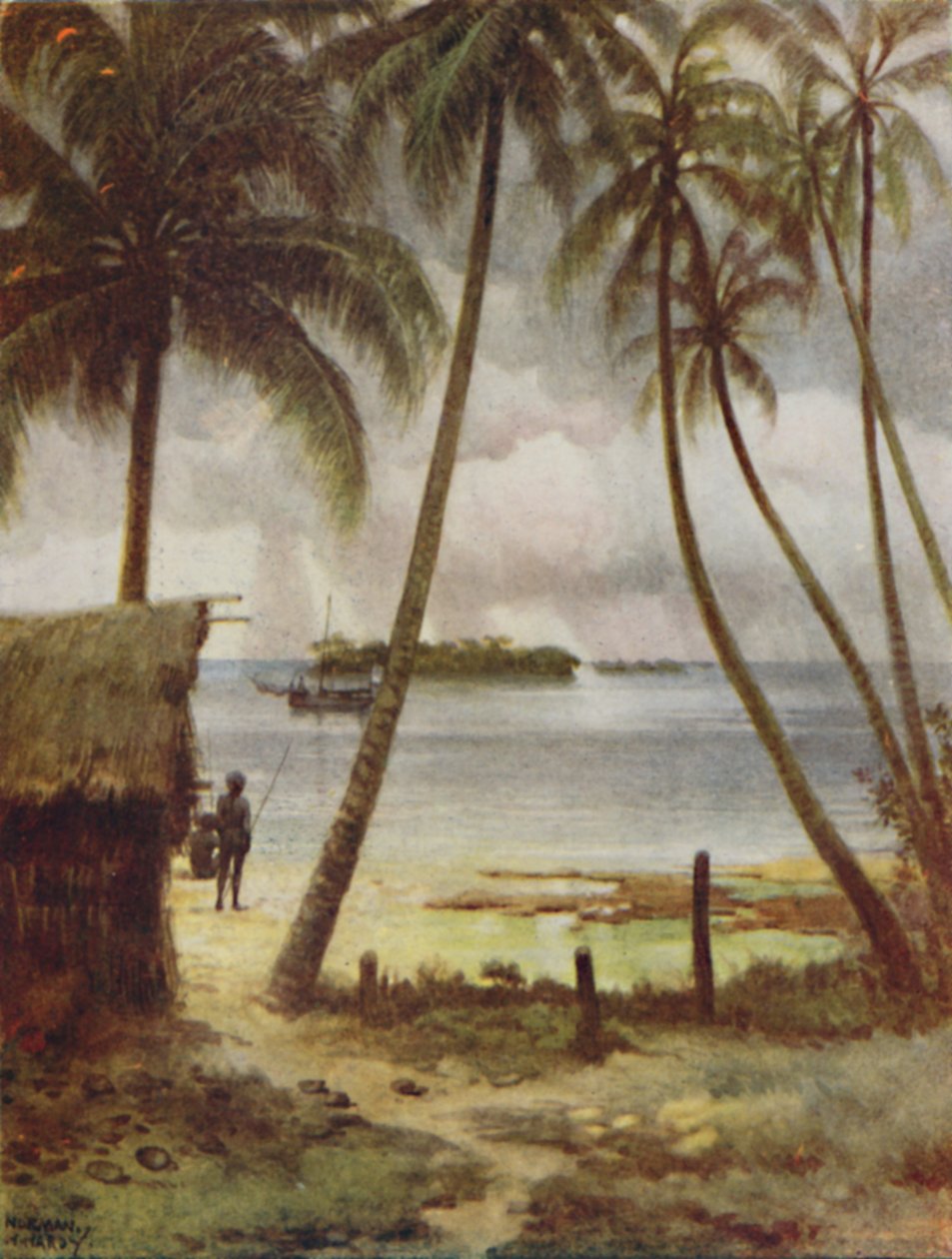 En lagun, Salomonöarna, 1923. av Unbekannt
