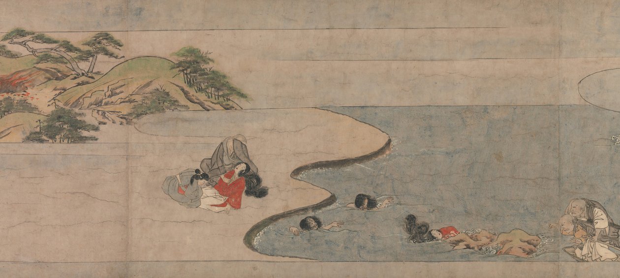 En lång berättelse för en höstnatt Aki no yo nagamonogatari, ca. 1400. av Unbekannt