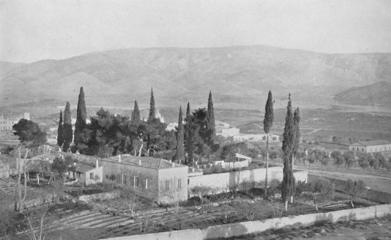 Ett kloster vid foten av Hymettus, 1913 av Unbekannt