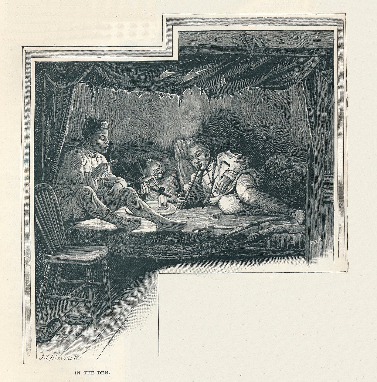En natt i en opiumhåla, 1891 av Unbekannt