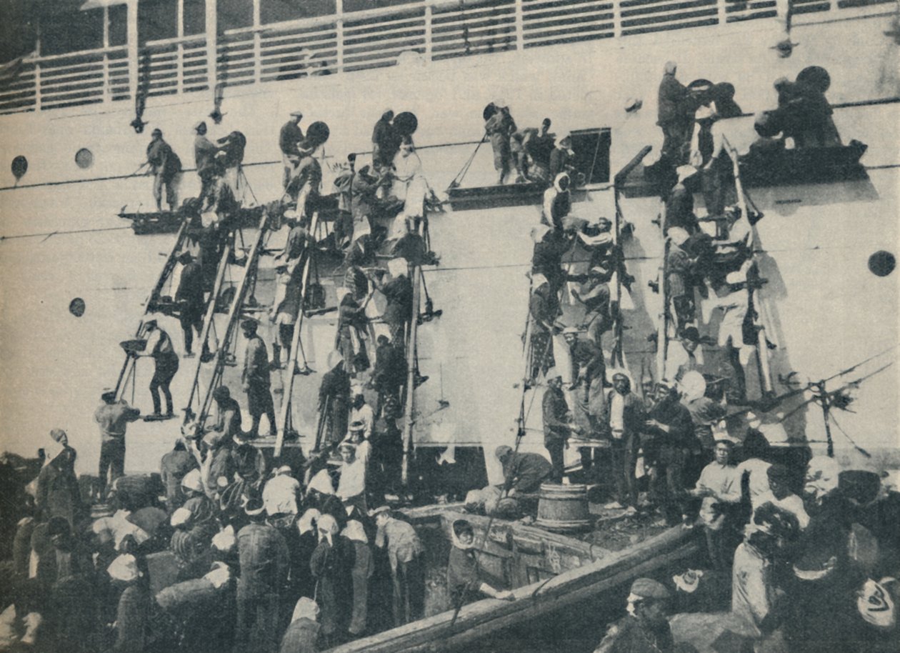 En ny metod för kolning i hamnen i Yokohama, 1936 av Unbekannt