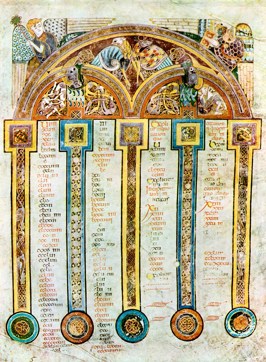 A Page of The Eusebian Canons, c800 AD, 1900-talet av Unbekannt