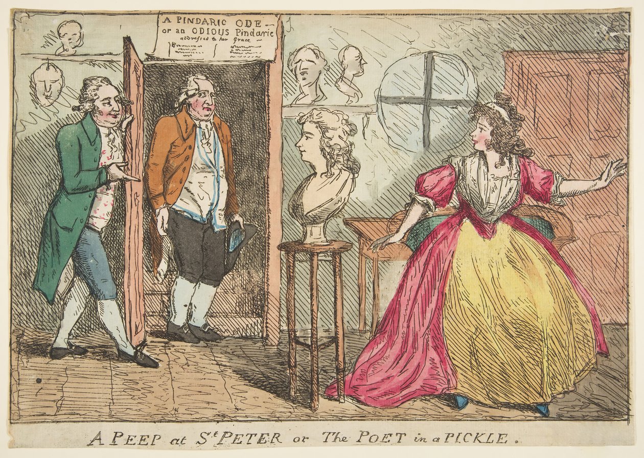 En titt på St. Peter eller Poeten i en pickle, 23 juli 1789. av Unbekannt