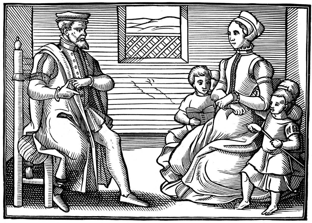 En puritansk familj, 1563 av Unbekannt