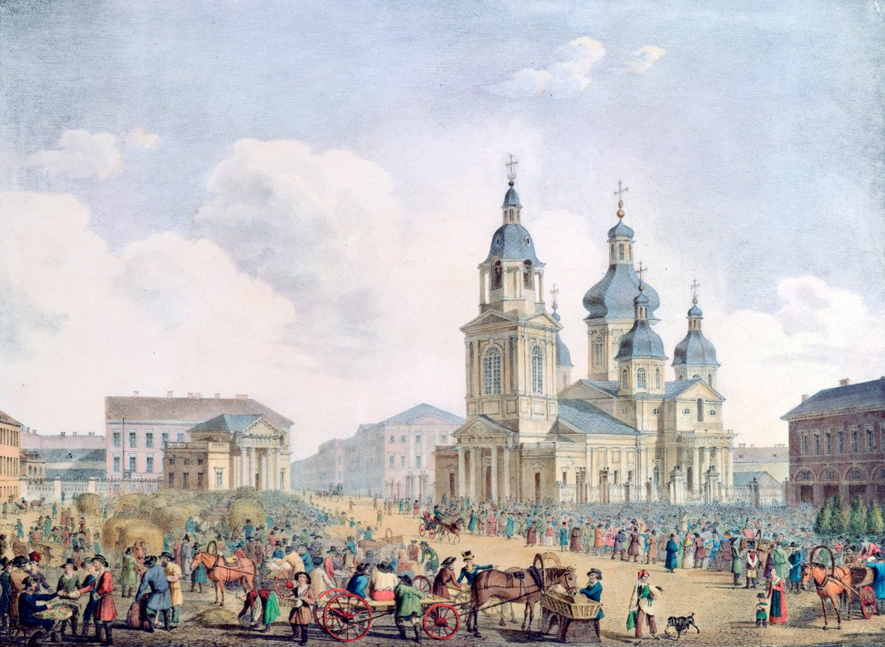 En rysk stad, 1800-talet av Unbekannt