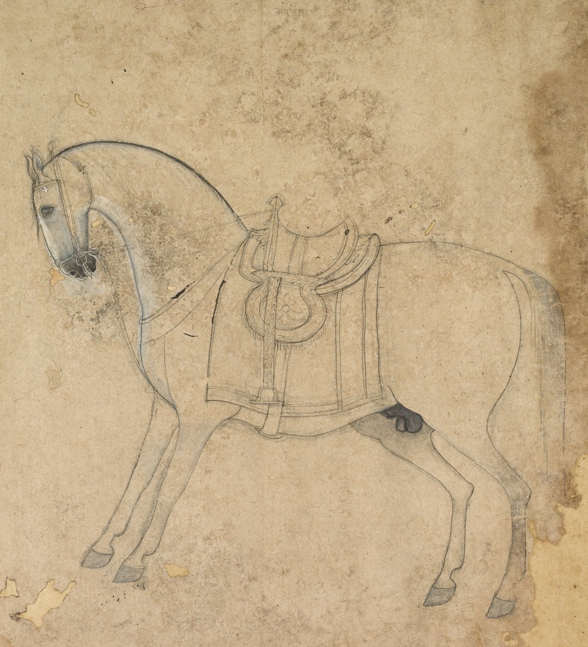 En sadelhäst, ca. 1750. av Unbekannt