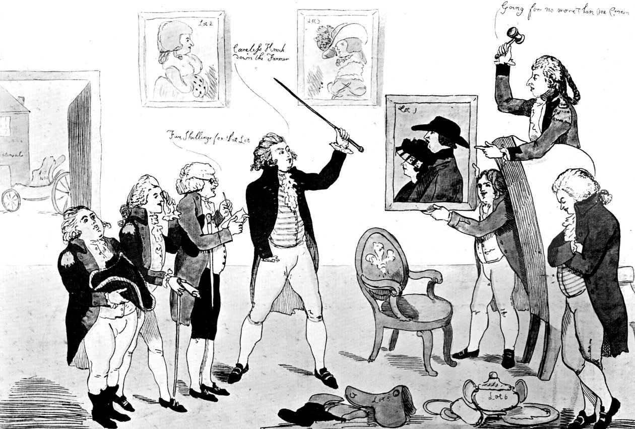 En scen i skolan för skandal, 1786 av Unbekannt