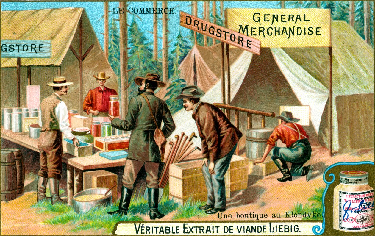 En butik i Klondyke, c1900 av Unbekannt