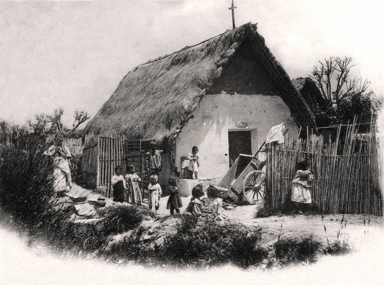 En sydamerikansk hydda, ca 1900-talet av Unbekannt