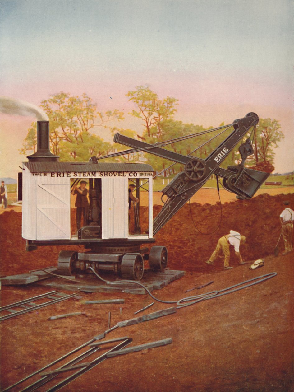 A Steam Excavator at Work on the Edgware Tube Extension, 1926 av Unbekannt