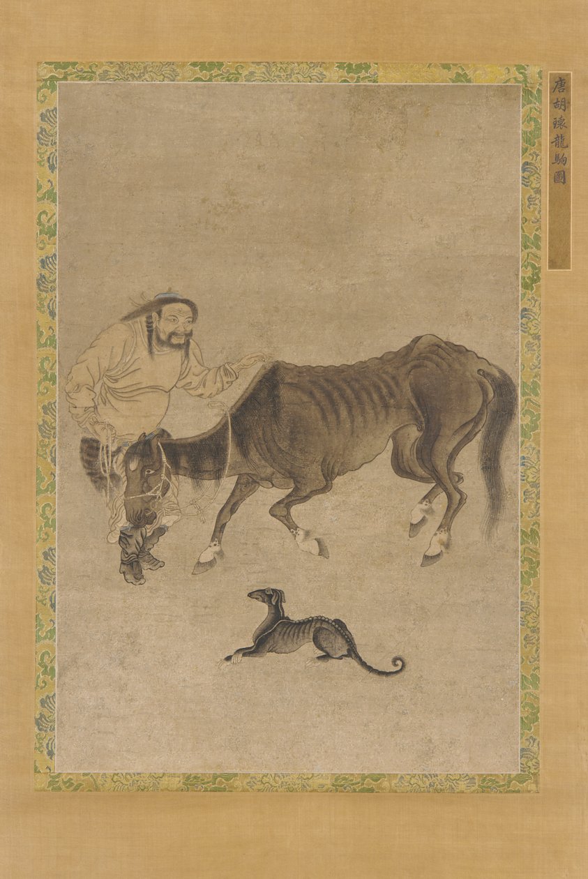 En tartar, en mager häst och en hund, Mingdynastin, 1368-1644. av Unbekannt
