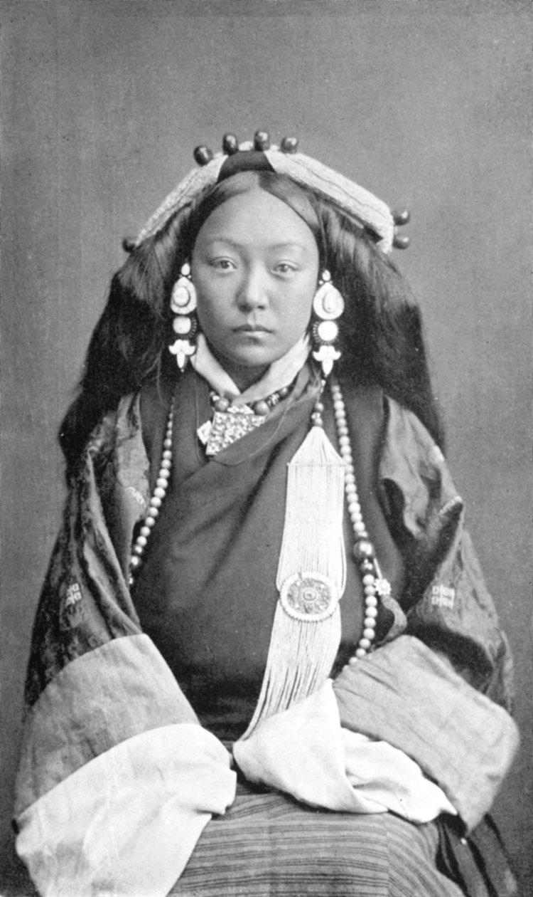 En tibetansk kvinna, c1910 av Unbekannt