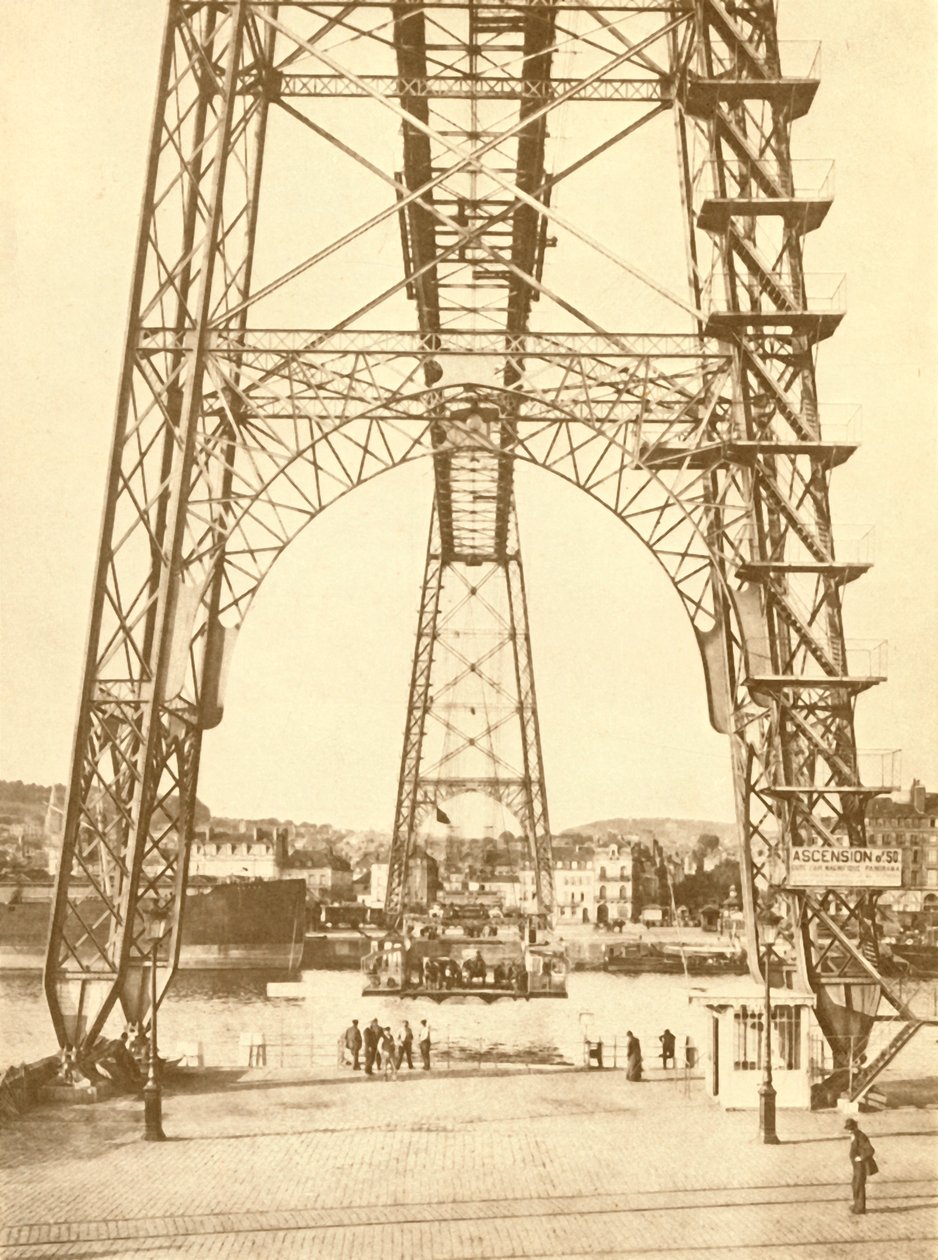 En transportbro i Rouen, c1930. av Unbekannt