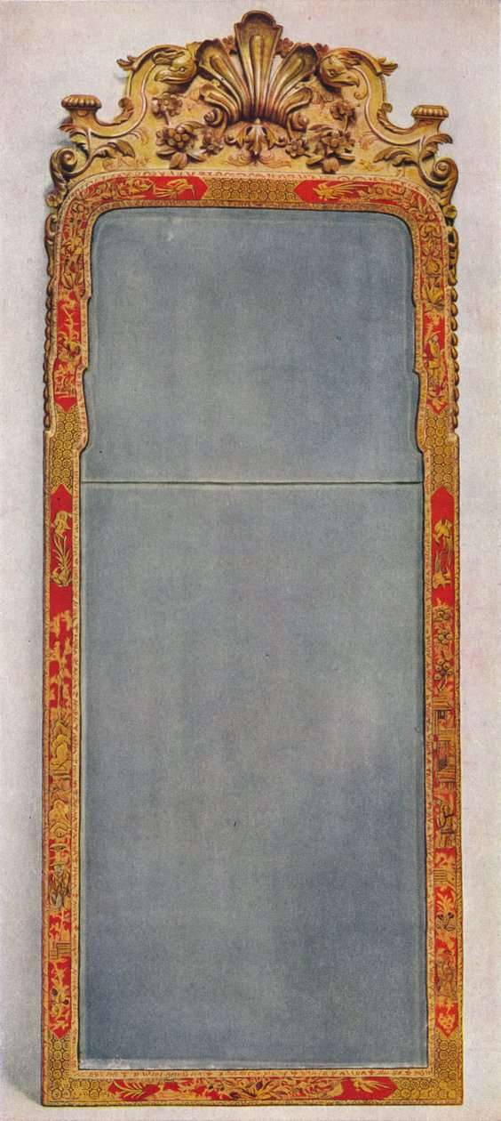 Ett mycket sällsynt pirglas av c1720 i ram dekorerad med röd lack, c1720, 1936 av Unbekannt