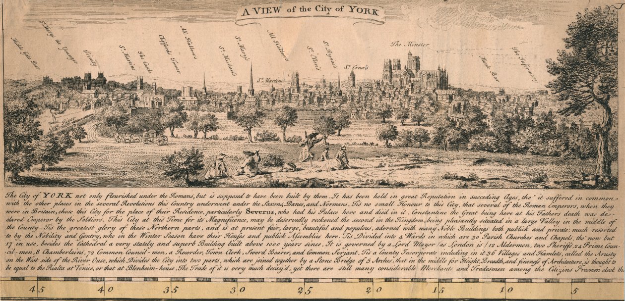 Utsikt över staden York, c1770-talet. av Unbekannt