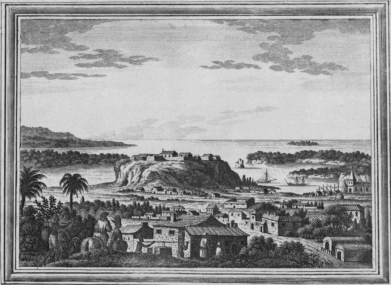 En utsikt över tillflyktsorten i Acapulco, c1768 av Unbekannt