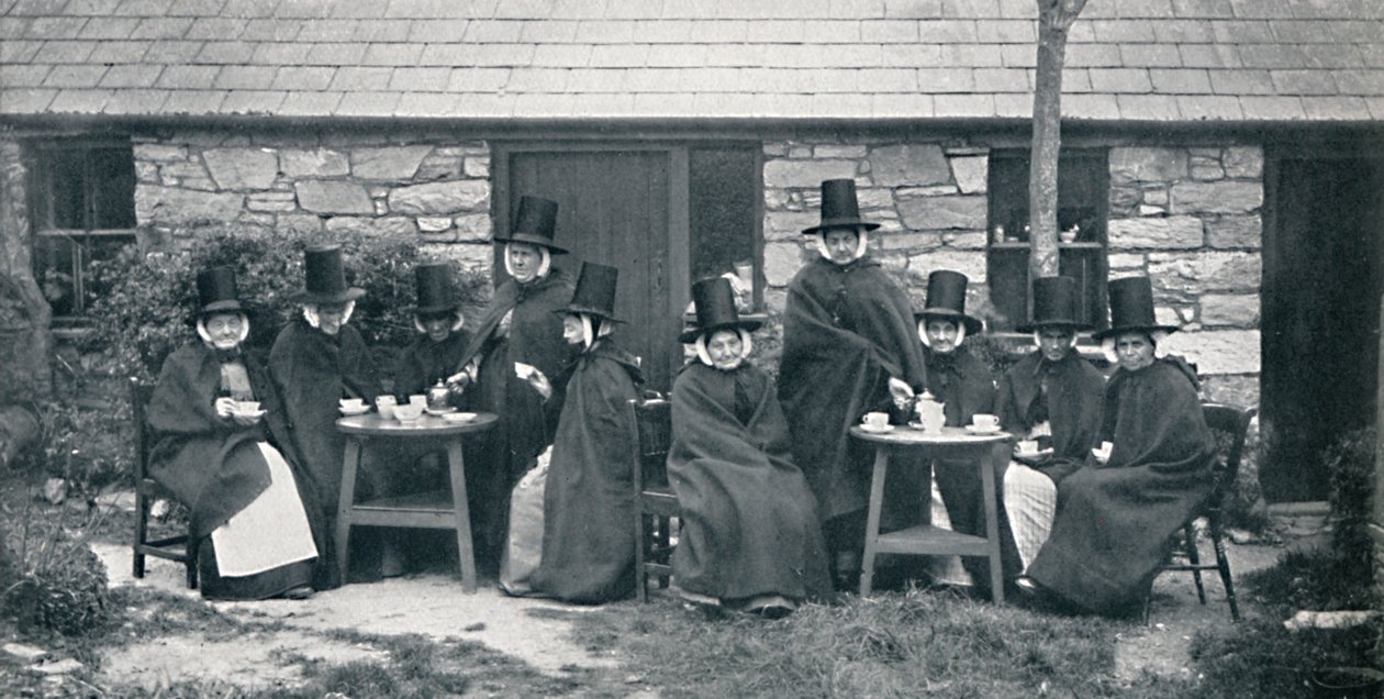 En walesisk tebjudning, 1912 av Unbekannt