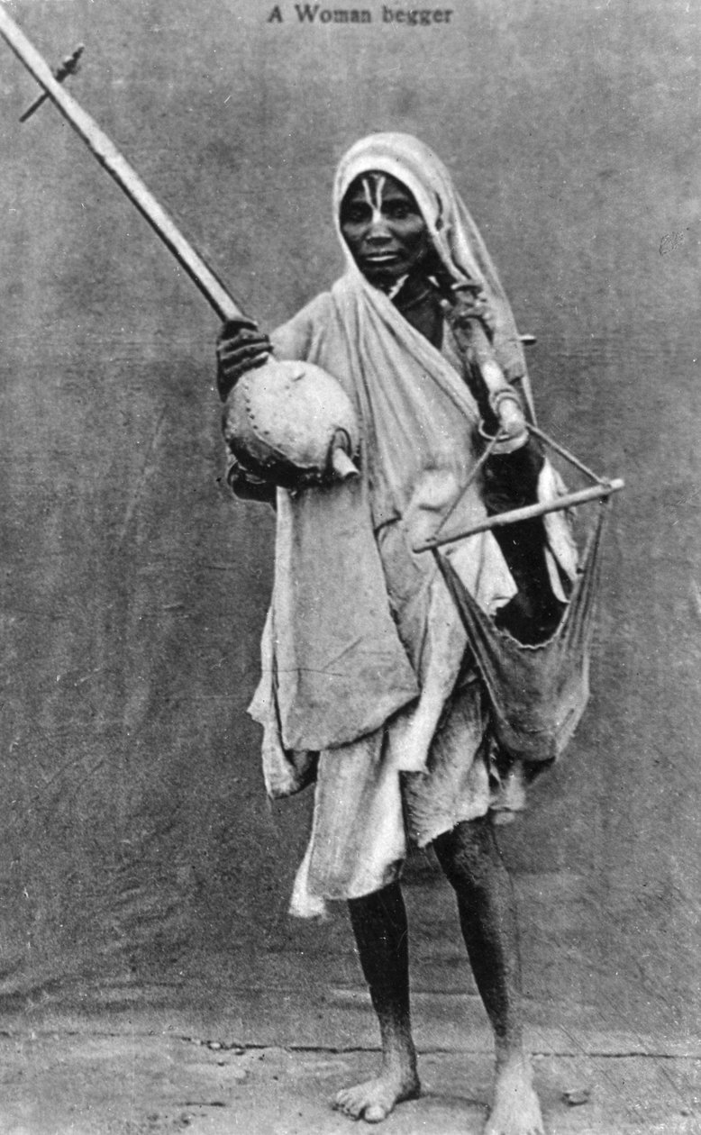 En tiggare, Indien, 1900-talet av Unbekannt