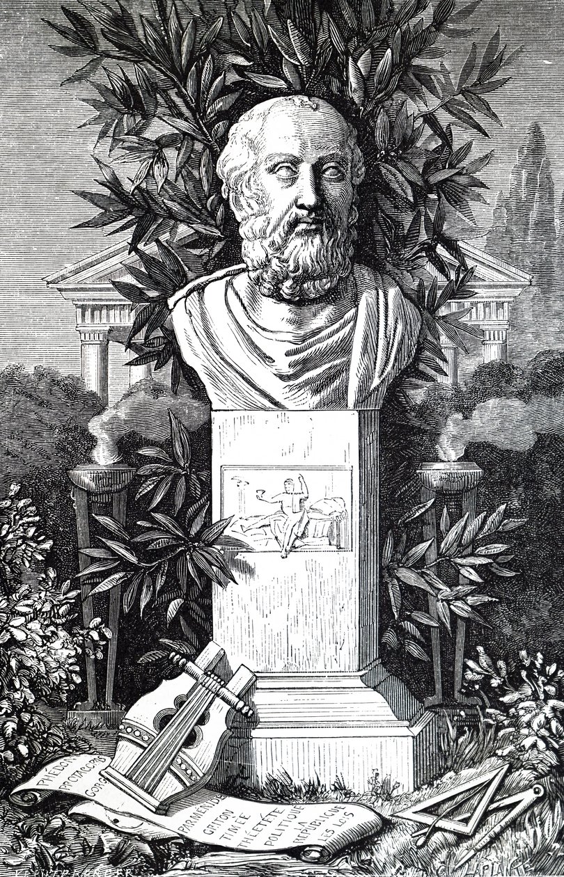 En byst av Platon. av Unbekannt