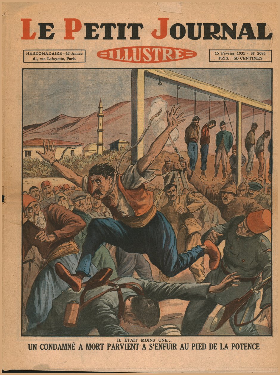 En dömd man flyr från galgen, 1931. av Unbekannt