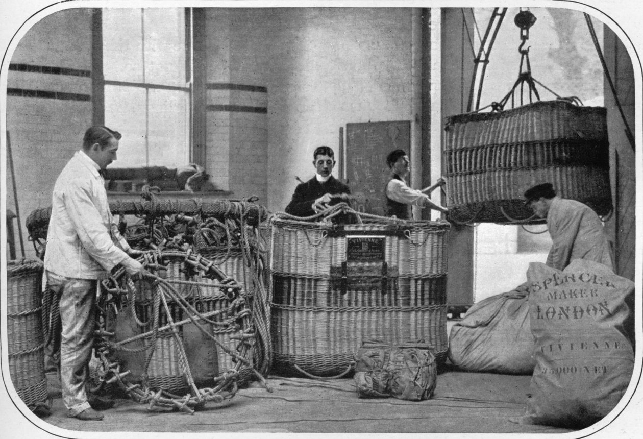 Ett hörn av en luftballongsfabrik, London, c1903 1903 av Unbekannt
