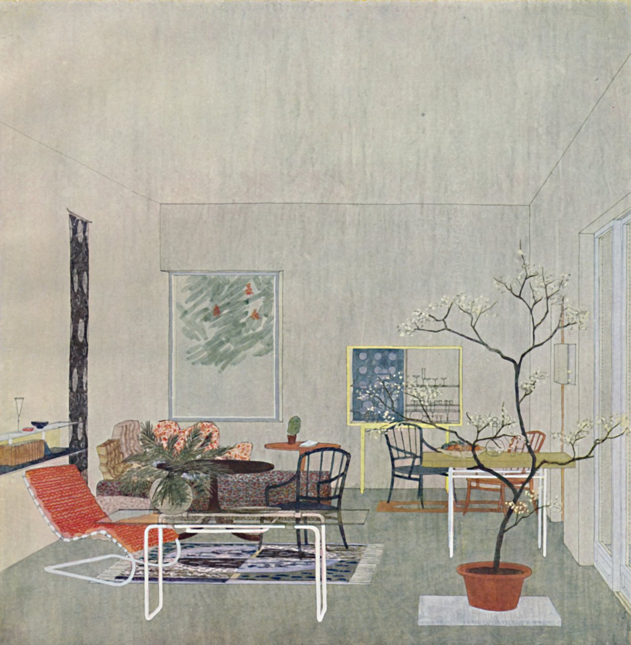 En design för ett Gartenraum av Georg Steinklammer från Wien, 1935 av Unbekannt