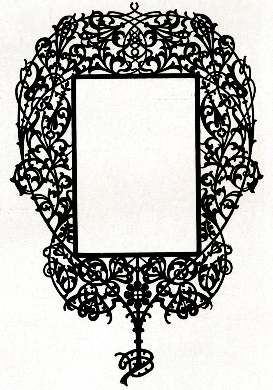 En design för en tavelram med titeln Armiger, 1898. av Unbekannt